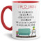 Tasse mit Spruch Die Magie des Neubeginns - Innen & Henkel Rot/Zuhause/Eigenheim/Geschenk-Idee