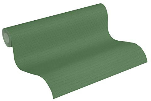 A.S. Création papier peint intissé Greenery papier peint uni 10,05 m x 0,53 m vert 372111 37211-1
