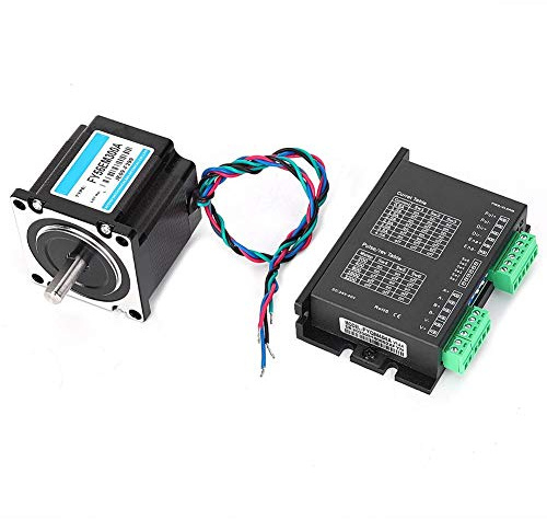 Nema 23 Schrittmotor mit Treiber, 24V/3A 1500 U/min 2-phasig FY56EM300A + FYQM404A Schrittmotor mit Treiber 1 NM 1,8 ° 56 Industrieller Schrittmotor