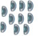 10 x blaues Schleifband, 10 mm x 330 mm, 80er Körnung, Bandschleifer, Papier, gemischtes Elektrowerkzeug für Metall, Rost, Polieren, Schleifen