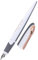 Online Kalligrafie-Füller, Schönfüller Air Weiß-Rosegold, breite Kalligraphie-Feder in Strichstärke 0,8 mm, für Standard-Tintenpatronen oder Konverter, inkl. Kombipatrone blau