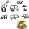 Onsinic 8pcs Kunststoff-ausstecher Tier Elefant Giraffe Leopard Formen Fondant Cutter-Kuchen-Form Kuchen, Der Werkzeuge