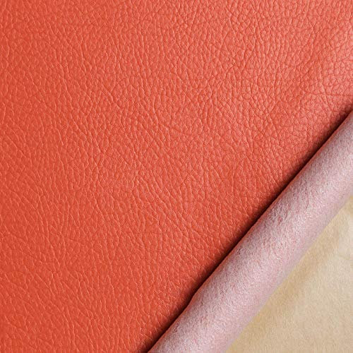 Sofa leder patch selbstklebend Gelb Orange50cmX138cm Leder Flicken Aufkleber Patch Repair Lederreparatur Set Leder, Vinyl & Kunstleder Reparieren Kit Für Autositze