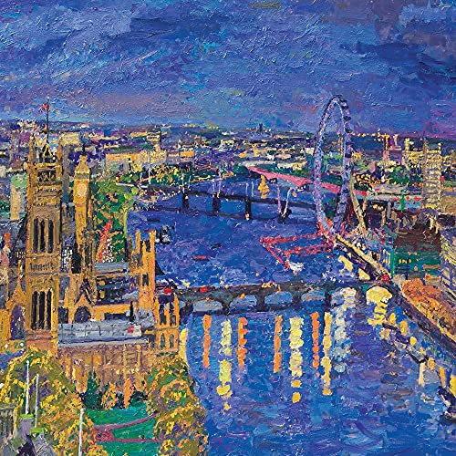 ART434 Geburtstagskarte, Motiv Twilight Westminster von Millbank 2014 (Oil on Board)