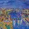 ART434 Geburtstagskarte, Motiv Twilight Westminster von Millbank 2014 (Oil on Board)
