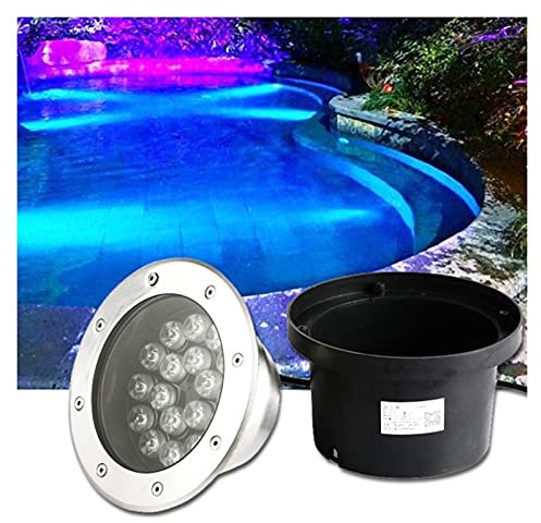 AMDHZ Spot LED Piscine encastrable IP68 étanche Acier Inoxydable eclairage sous Marin 12V Spot étanche Éclairage de caractéristique de l'eau (Color : Cold White Light, Size : 18W)