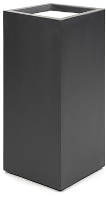 Luca Lifestyle Pflanzkübel ''Stretto High Cube'' Anthrazit Eckig Hoch Polyester *5 Jahre Garantie* - Größe:40x40x120 cm - Premium Qualität - F7125