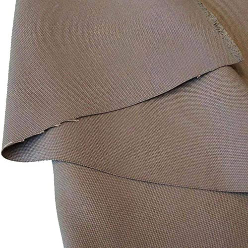 TOLKO 50cm Canvas Stoff Meterware | Polsterstoff Bezugsstoff | 1,5mm dick robust reißfest | Baumwoll-Segeltuch zum Polstern Beziehen | Baumwoll-Stoffe zum Nähen für Hose Jacke (Grau Braun)