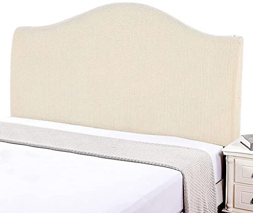 Hoowarm Copritestata del Letto Matrimoniale Imbottito beige,Copri Testata Letto Matrimoniale/Singolo Elastica Universale Copertura per Testiera per Letto, Protezione Elastica A Tinta Unita