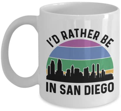 San Diego Tasse, I'd Rather Be in San Diego Kaffeetasse, San Diego Souvenirs, San Diego Geschenke