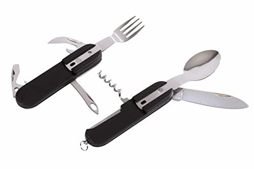 Preiswert&Gut 7tlg Campingbesteck Besteck Bundeswehr Set klappbar Feldbesteck prepper survival