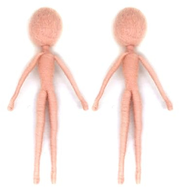 2 Stück Vorgefertigtes Filzset Filzwolle Körper 10cm, um Feen, Mumien, Gnomen, Aliens leichter zu machen - für Filzwolle Diy