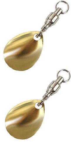 Major Fish Screw Spinner Blade Willow 2 Stück für Gummiköder Colorado Gold Wirbel