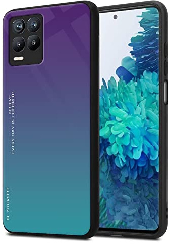 RankOne Gradient Glitter Handy Hülle für Realme 8 / Realme 8 Pro (6.4 Inches), Dünne Schlanke Schutzhülle - 3