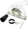 QWORK Angle Grinder Dust Shroud, 4-1/2 to 5, Transparent, Fits Most Grinders, Includes Vacuum Hose