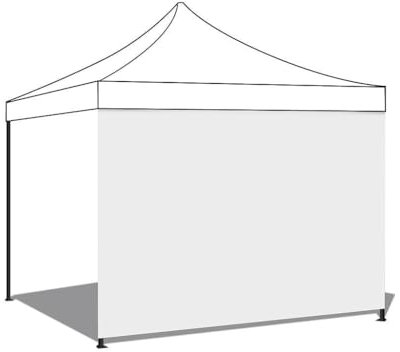 Decorspace Ersatzplane für Pavillon, geschlossen, für Faltpavillon, Öffnung mit Ziehharmonika, aus Oxford-Gewebe 600D, Weiß, 2 x 2 m