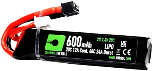 NUPROL Power - 7.4v LiPo 600mAh 2S Mini-Deans [Rate 20C @ 12A] [Burst 40C @ 24A] - PDW