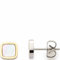 JEWELS BY LEONARDO Ohrstecker Pirella 1 Paar • Ohr-Schmuck aus bicolorfarbenem Edelstahl • viereckiger Stecker mit eingesetztem Perlmutt • Schmuck Geschenk für Frauen • 023204