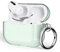 ULAK AirPods Pro Hülle, Durchsichtig Stoßfest Hülle Dünn Schutzhülle mit Karabiner Transparent Ladecase für Apple AirPods Pro 2022/2019 (LED an der Frontseite Sichtbar) - Grün