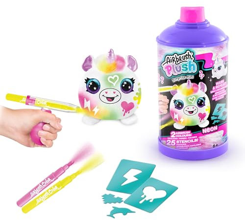 Canal Toys - Plüschtier mit Aer Graph - Neon Squish Plüschfass mit Filzspitzen und Schablonen - AIR 022