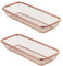 Organizzatore for cassetti da cucina da 2 pacchi, contenitori portaoggetti in acciaio inossidabile cestelli portaoggetti for armadietti in metallo dorato for utensili da cucina (Size : D)