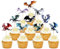 Blumomon 30 Pcs Dragon Happy Birthday Cupcake Toppers Glitter Dinosaur Cake Decorations for Baby Shower Kids Birthday Dragon Theme Party Decoration Supplies