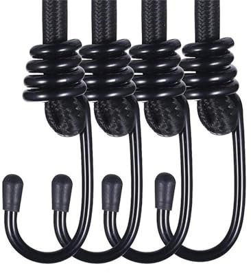 10 stück Spannseil Seil Plane mit Haken, Extra Stark Gummispanner, Expander Haken, Spanngummi Planenseil, Gummiseil mit Haken, Spanngummi mit Haken für Sonnensegel, Garten, Fahrrad, Auto, Tarp