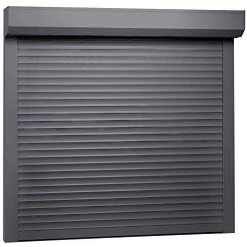 Festnight Rolladen Rollladenpanzer Aluminium Rollladendämmung Lamelle mit Hohlkammer Rollladenfenster Rollladentür Vorbaurollladen Rollladenkasten Rolllade für Tür Fenster Anthrazit 160x150 cm