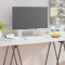 ShCuShan TV Stand/Monitor Riser Glass Green 40x25x11 cm,Wood Monitor Stand Riser, Desk Monitor Stand,Ergonomic LapT O P Printer Stand with Cable Management for Computer, Notebook, iMac, PC