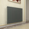 GY Bath Horizontal Radiator Anthracite Flat Panel Designer 600x748mm Single Modern Central Heating Rads