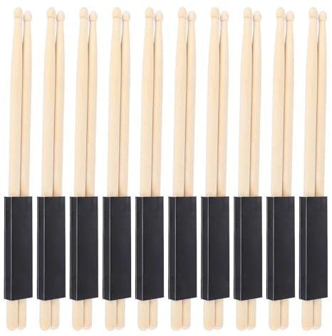 ZAMASS Baquetas Profesionales 10 Pares De Baquetas De Madera De Arce 7A, Juego De Batería, Accesorio De Instrumento