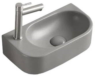 Mexen Waschbecken Viera mit Einzelbecken links hellgrau matt 21274061L