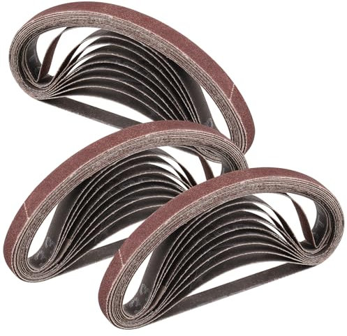 STEBRUAM Nastri Abrasivi 10 x 330 mm,30PCS 80 grana Levigatrice a Nastro