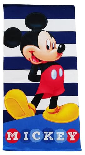 Theonoi Kinder - Handtuch Saunatuch Strandtuch Duschtuch Badetuch - 70 x 140 cm -Geschenk Jungen Mikrofaser (Mickey)
