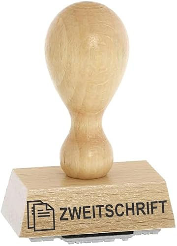 Office-Stempel/Lagertext – ZWEITSCHRIFT - von Kaufhaus2010 Buchenholzstempel – Lagertextstempel zur Kennzeichnung von Rechnungen und anderen Dokumenten 4 cm lang