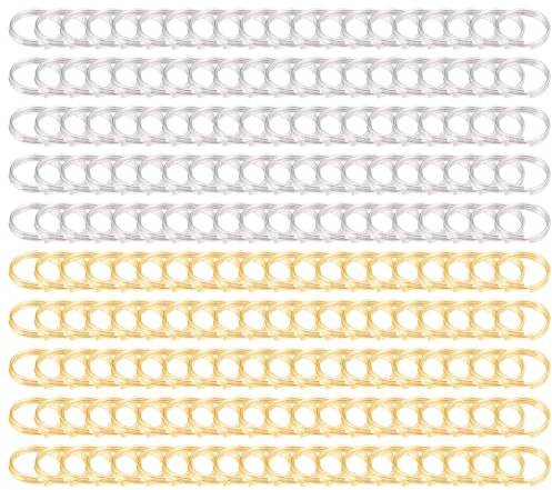 200 anneaux de saut en acier inoxydable, doubles anneaux ouverts, interfaces clés, anneaux ronds en fer, accessoires porte-clés bricolage, anneaux porte-clés