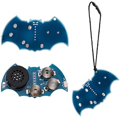 BTFO 3 Pzs Generador de Ruido, Máquina de Ruido Molesto con 16 Sonidos Generador de Pitidos Pequeños Ocultos para Suministros de Fiesta de Halloween para Adultos (Estilo Murciélago, Azul)