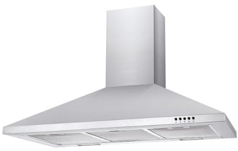 Unbranded CCE90NX/1 90cm Chimney Cooker Hood - Stainless Steel