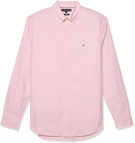 Tommy Hilfiger Solid Heritage Oxford RF Chemise pour Homme, Rose, M