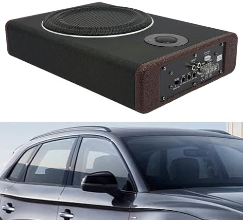 Kanbihao 600W Car Subwoofer Underseat Subwoofer Car Stereo 8inch Slim Audio Bass Speaker