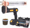 QUTBAG Cordless Caulking Gun, Battery Powered Electric Grease Gun Kit with Flexible Hose and Coupler, 2 Batteries & Charger, Angle Adjustable, for Trailers, Agriculture, Marine tie rod