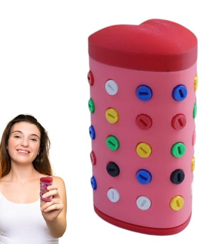 Generisch Hidden Money Box for Pranks, Trick Money Case for Desk, Prank Puzzle Box for Family, Hidden Compartment Money Box, Screw Box with Hidden Compartment, Desktop Prank Money Box