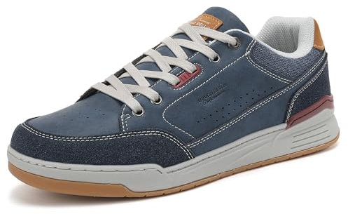 AX BOXING Schuhe Herren Sneaker Business Freizeitschuhe Lace Walkingschuhe Leichte Trainers Sportschuhe Größe 41-46 EU(Blau_B,44 EU)