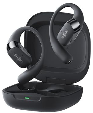 SHOKZ NEW OpenFit 2+ Cuffie Open-Ear con Audio Dolby, Auricolari Comodi con Ganci Morbidi, 48H di Riproduzione, Resistenza all’Acqua IP55, Ricarica Rapida USB-C e Wireless, Custodia Inclusa, Nero