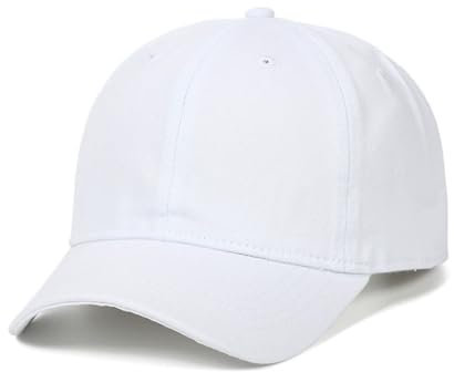 TUANMOZI 20 Farbe Snapback Cap Junge Mädchen Baseballcap 100% Baumwolle Kappe Einfarbig Sonnenschutz Sonnenhut Outdoor Basecap Einstellbar Baseballkappe Kinder (DE/NL/SE/PL, Numerisch, 47, 54, Weiß)