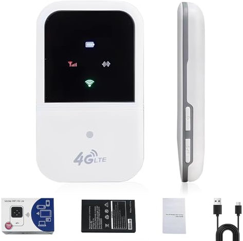 WDKXCN Portable Wifi, Mobile Wifi Router with Slot, 4G LTE Portable WiFi Hotspot for Travel, Unlimited Satellite Internet, WifI Hotspot Device for Car Home Office Mobile Broadband(No SIM Card)