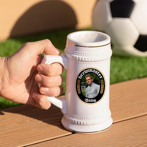 Wanapix | Jarra Cerveza Personalizada | Jarra Cerámica Alemana | Cerveza Alemana | 580 ml | Apta Lavavajillas | Regalo Original | Monk