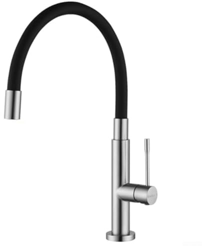 HEBEOT Küchenarmatur 360 Grad schwenkbar Küchenarmatur mit Spritzwasser ABS Luftsprudler Wasserdurchflussbegrenzer und Temperaturregelkartusche Kaltwasserspüle Wasserhahn