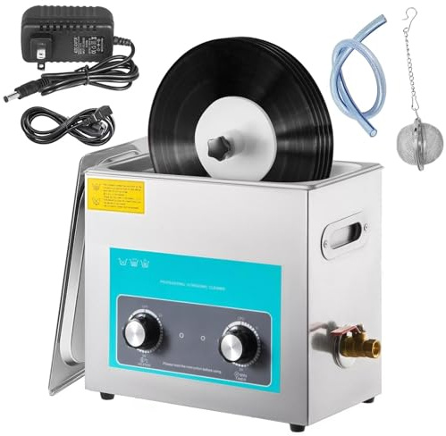 Ultraschallreiniger Ultraschall-Schallplattenreinigungsmaschine mit Timer und Korb für die professionelle Tiefenreinigung von Schallplatten