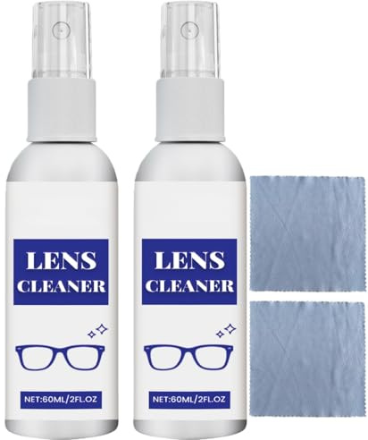 2PCS Anti Fog Spray for Swim Goggles & Glasses, Multi-Surface Anti Mist Spray,Long-Lasting Lens Cleaner for Windscreen & Multi-Surface Lenses, Safe Gentle Formula, Easy to Use for Clear Vision